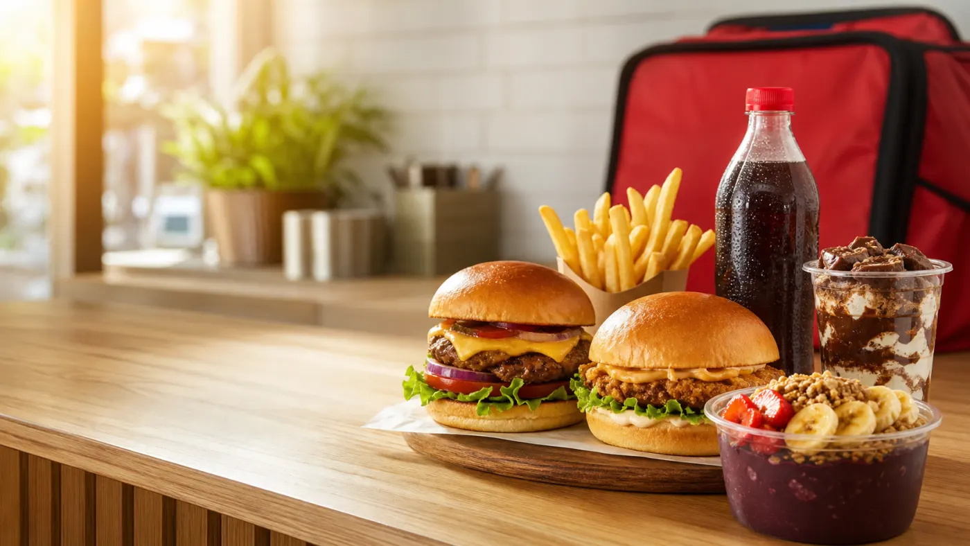 Produtos de delivery prontos para divulgação e venda